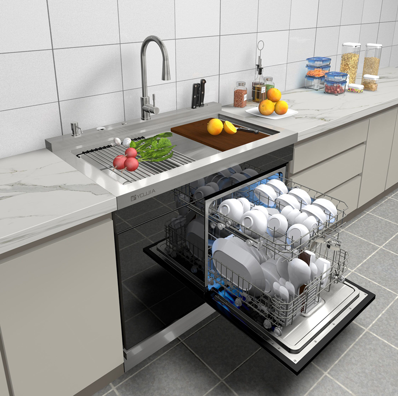 Ii Youjia Sink Integrated Dishwasher Is, Kitchen Cabinet For Sink And Dishwasher
